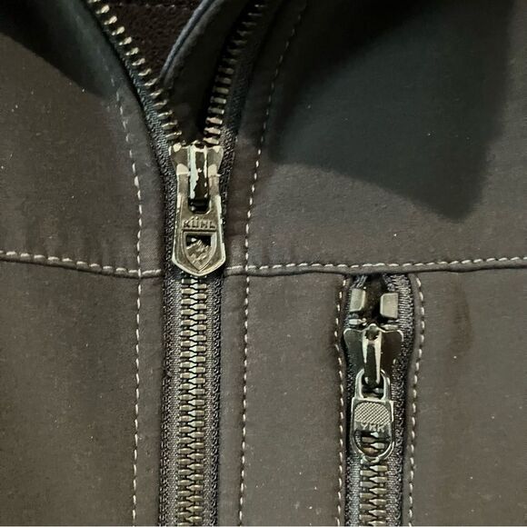 Kuhl Impakt Full Zip Water Repellent Fleece Lined Jacket Gray Navy Men's Large - Picture 7 of 14